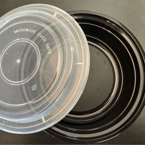 Microwave Oven Safe Black Food Storage Container